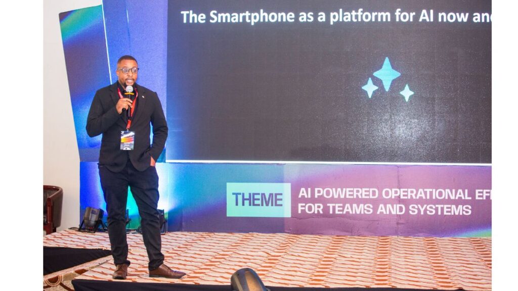 Ryan Mule, Product Manager - Mobile Experience, Samsung East Africa speaking at the Ai Kenya Industry Breakfast 3.0